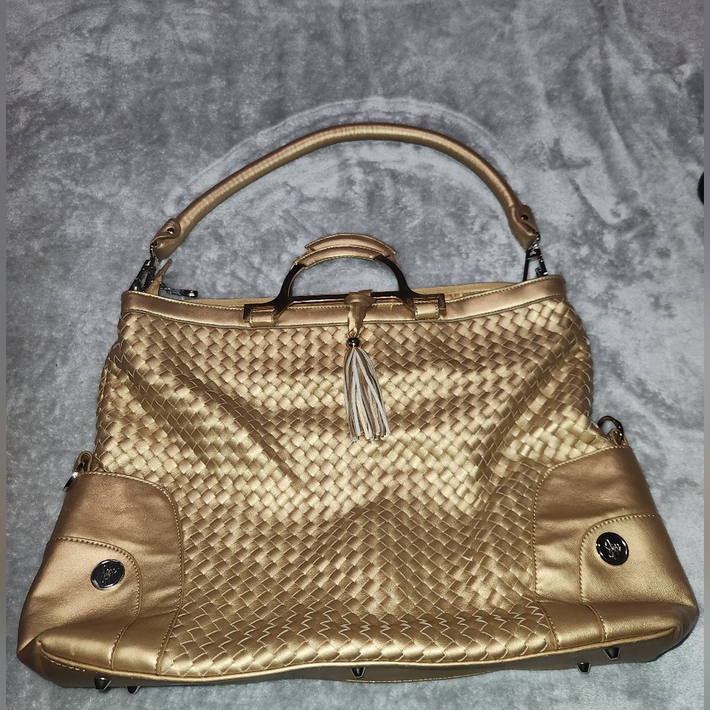 Joy Mangano Woven Shoulder Bag with Removable Strap